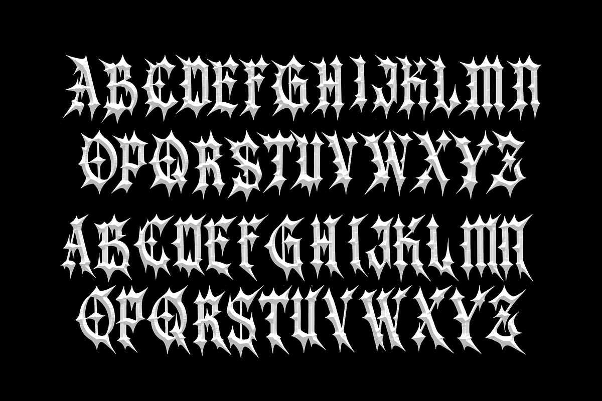 MASK DEATH, a Blackletter Font by dansdesign (Photo 4 of 6)