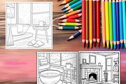 Rainy Day Cozy Coloring Pages Bundle, a Brochure Template by LA Design (Thumbnail 10 of 10)