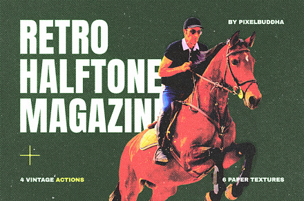 Retro Magazine Halftone Actions, an Action Add-On by pixelbuddha.net