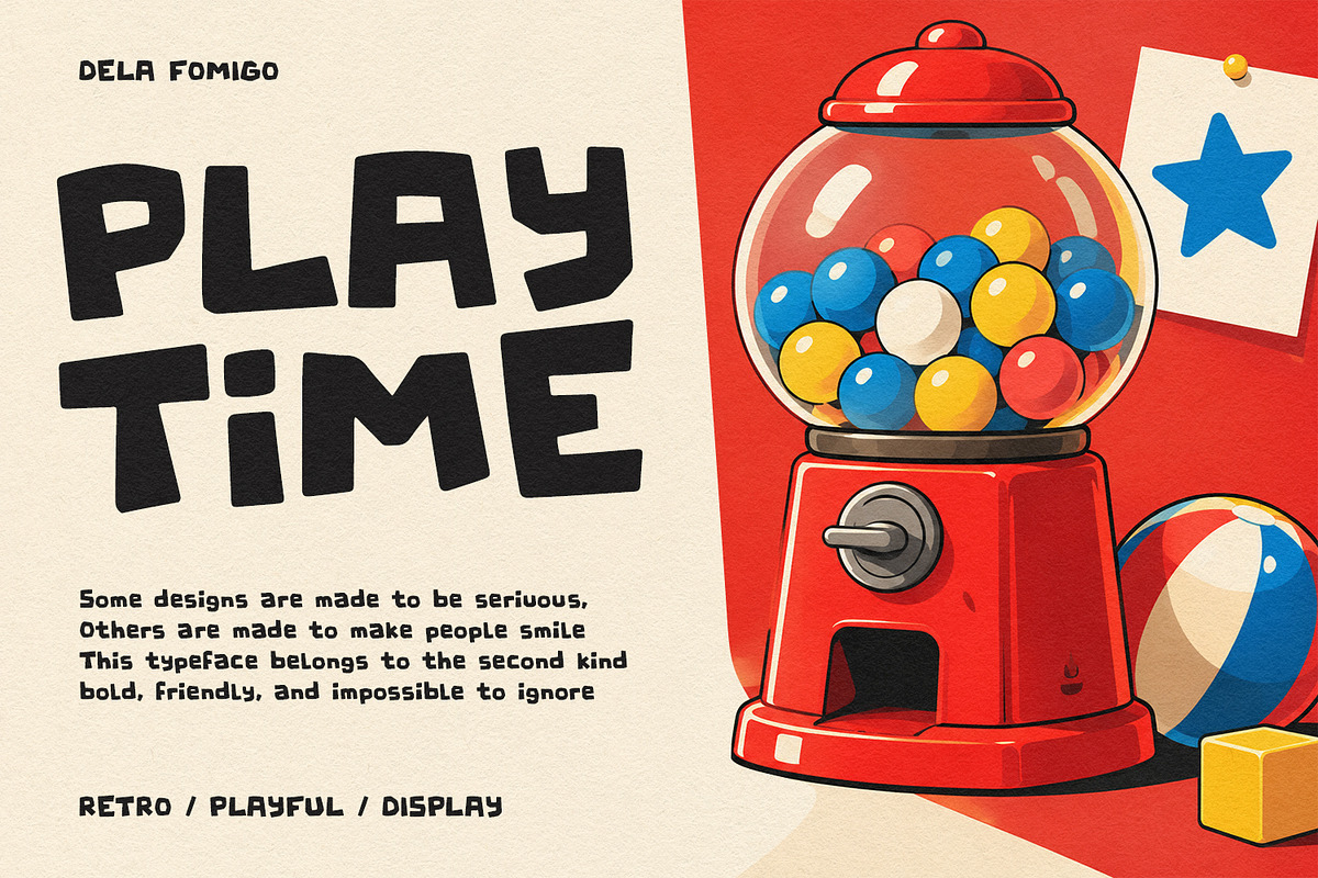 Dela Fomigo – Retro Display, a Handwritten Font by Black Junst (Photo 2 of 7)