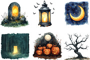 Halloween Night Clipart, a Work Illustration by cherrydesign (Thumbnail 3 of 3)