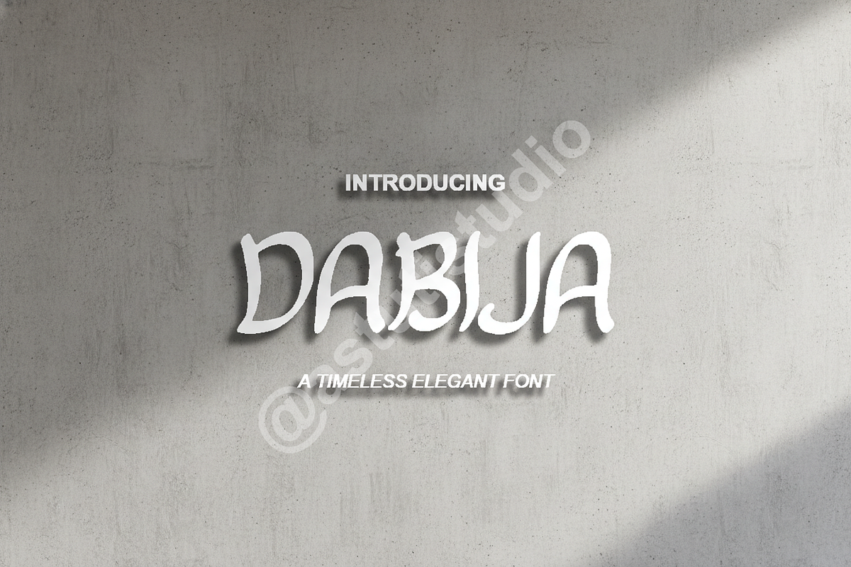 Dabija | Elegant Display Serif Typef, a Font by Astuti Studio (Photo 1 of 16)