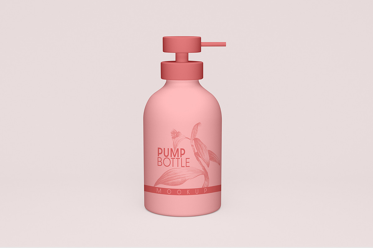 Matte Dispenser Bottle with Pump, a Pens & Pencil Mockup by McLittle Stock (Photo 1 of 2)