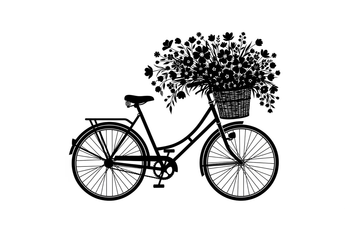 Flower Bicycle Silhouette Bundle, an Illustration by Gaye Art (Photo 15 of 31)