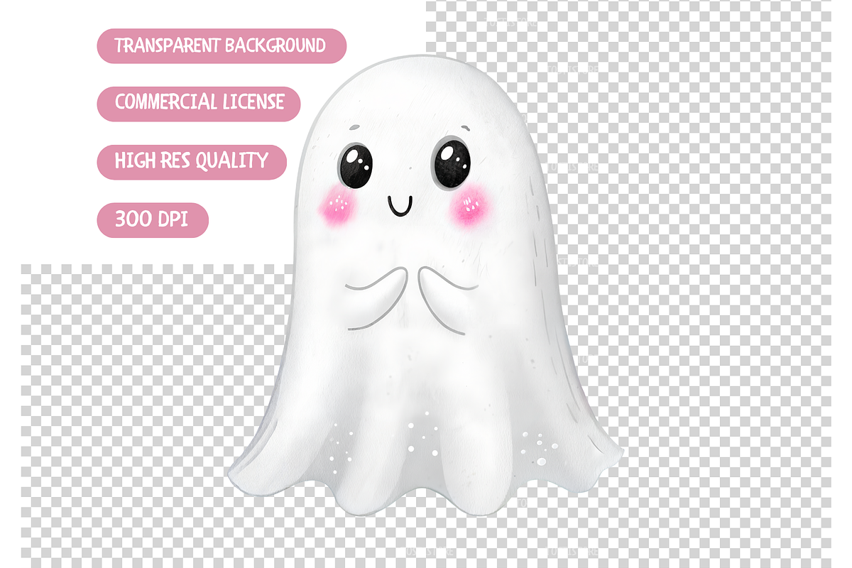 Pink Pastel Witchy Halloween Clipart, an Illustration by TatiMockup (Photo 4 of 4)