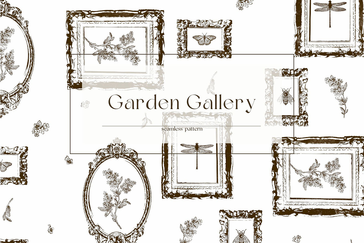 Garden Gallery: A Seamless Pattern, a Pattern Graphic by MouseGrey (Photo 1 of 10)