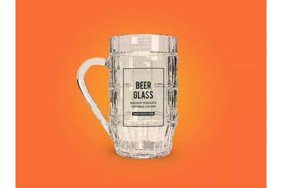 Beer Glass Mockup Template Set, a Household Mockup by DesignRushMarket (Photo 9 of 10)