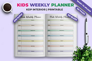 Kids Weekly Planner KDP Interior, a Print Template by M9 Design (Thumbnail 2 of 3)