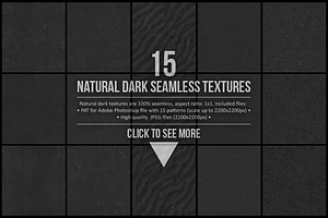 15 Natural Dark Seamless Textures