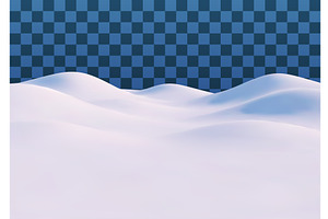 3D Snow Landscape with Transparent, an Object Illustration by Abscent