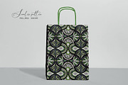 Lime Mandala Feather Damask on Black, a Pattern Graphic by SirenaArt (Thumbnail 9 of 10)
