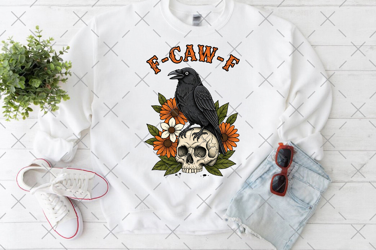 F-Caw-F Raven PNG, an Illustration by Craft Nest (Photo 5 of 6)
