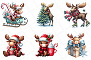 Cute Christmas Moose Sublimation Bun, an Illustration by DreamPrint404 (Thumbnail 4 of 5)
