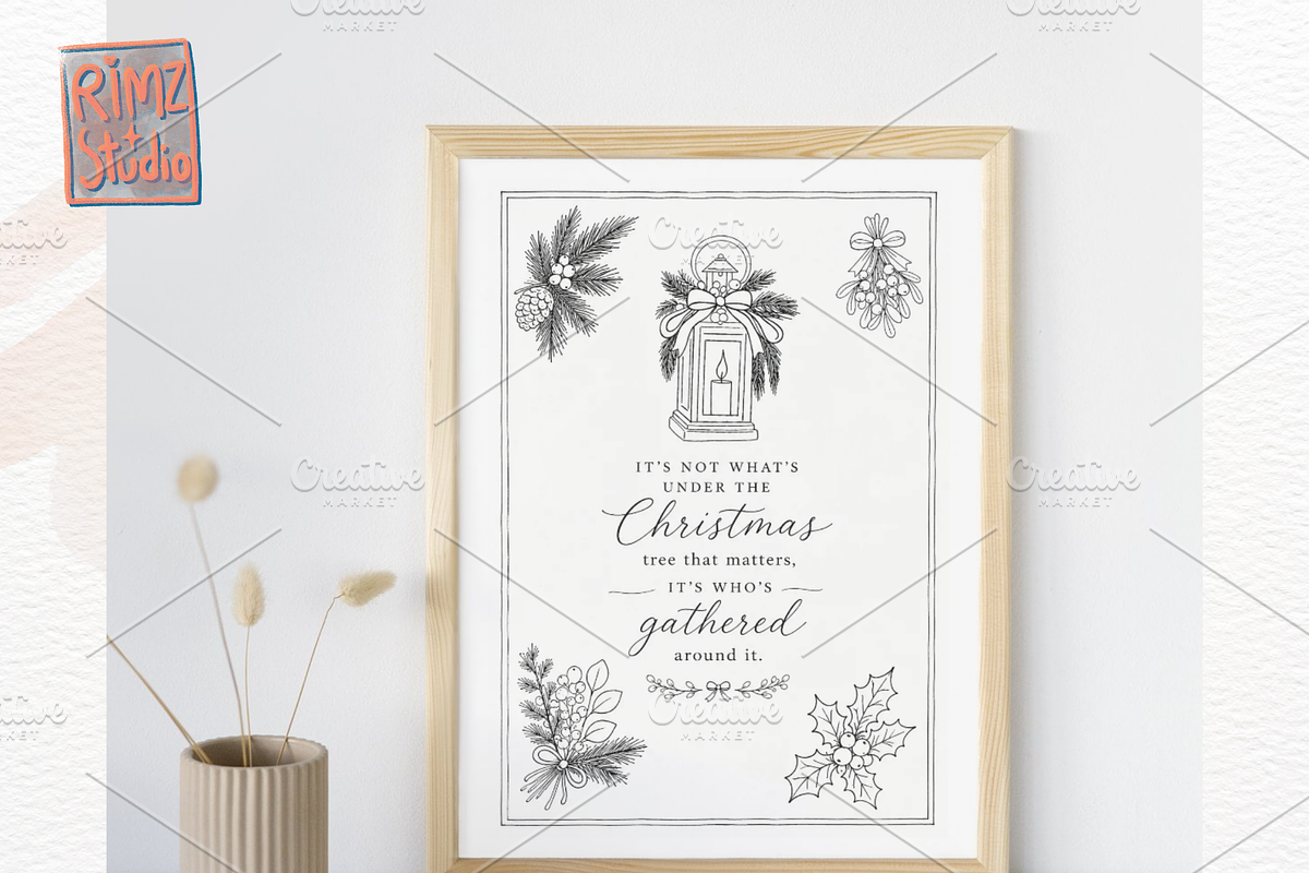 Christmas Ornament & Greenery SVG, a Seasonal Illustration by RimzStudio (Photo 3 of 9)