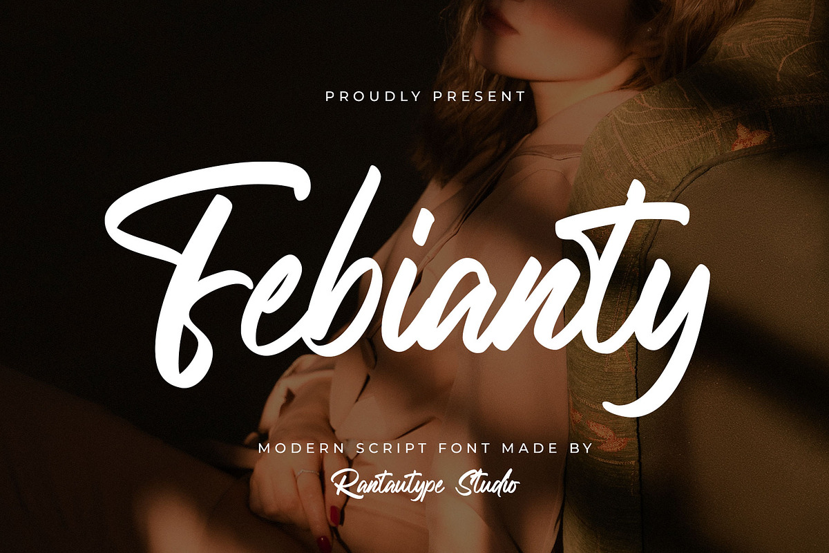 Febianty Modern Script Font, a Script Font by RantautypeStudio (Photo 1 of 16)