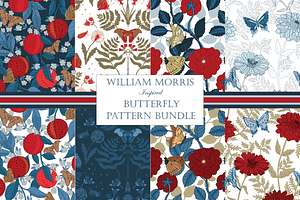 William Morris Butterfly Pattern III