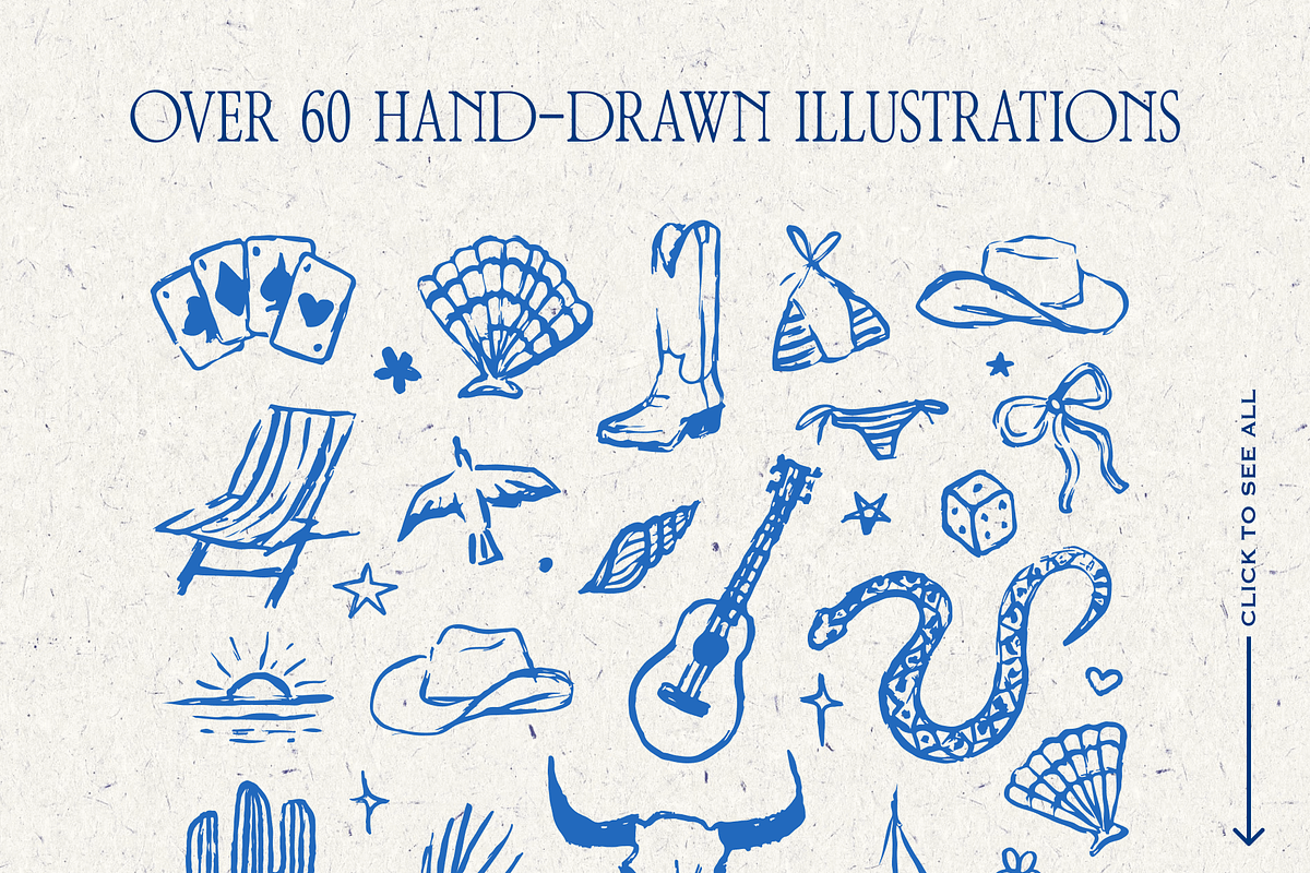 Coastal Cowgirl Western Beach Sketch, an Illustration by Eldorado Design Co. (Photo 2 of 6)