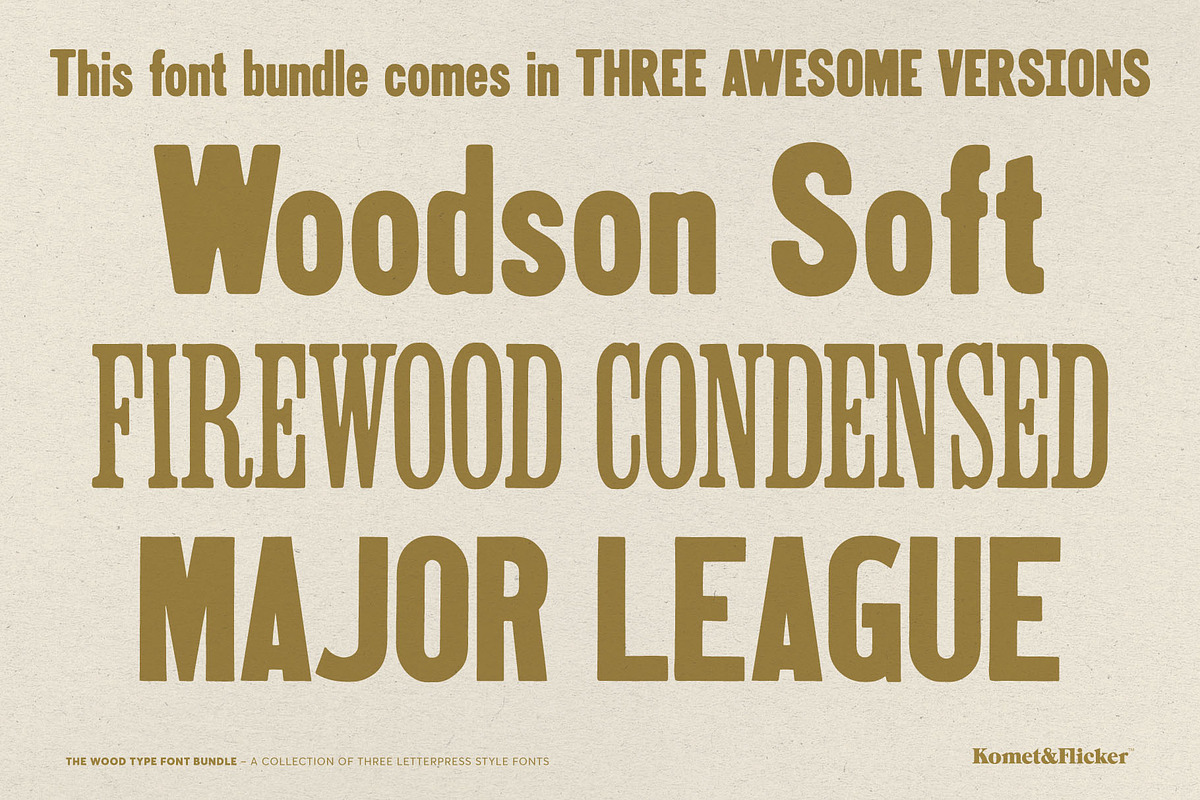 The Wood Type Font Bundle, a Font by Komet & Flicker (Photo 12 of 13)
