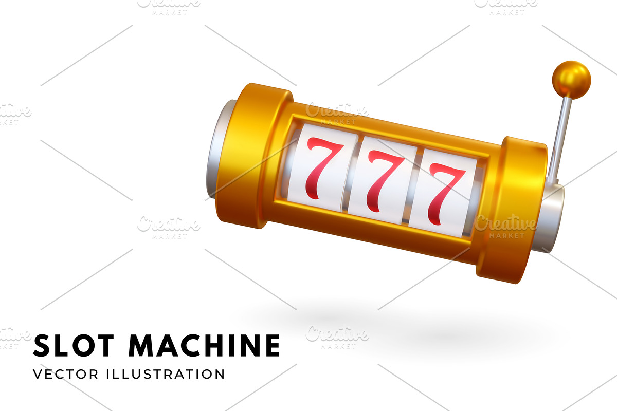 Golden slot machine, an Object Illustration by sivVector