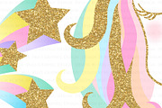 Unicorn Faces Gold Clipart, Pattern, an Illustration by Mia's Graphic Design (Thumbnail 8 of 11)