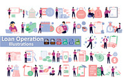 30 Loan Operation Illustration, an Illustration by Vector Portal (Thumbnail 1 of 7)