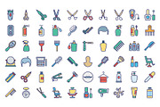 Hair Salon Vector Icon | AI | SVG, a Solid Icon by Vector Portal (Thumbnail 2 of 4)