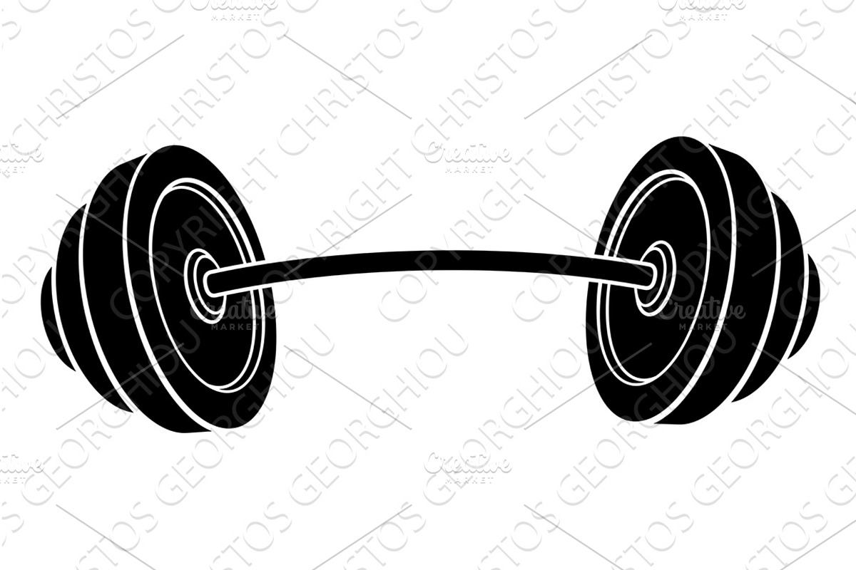 Cartoon Weights Barbell Illustration, an Object Illustration by Christos Georghiou