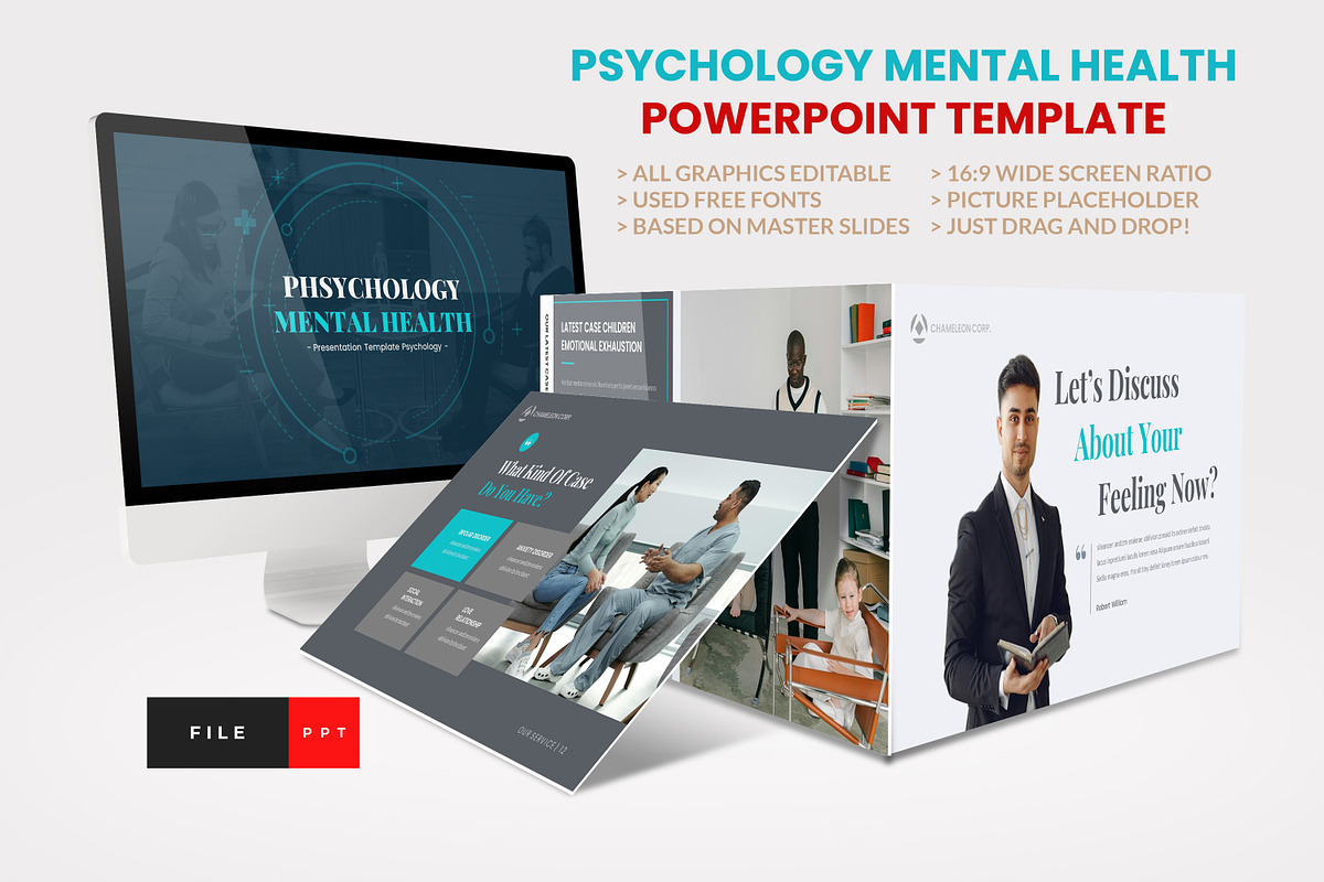 Psychology Mental Health PowerPoint, a Presentation Template by Art StoreID (Photo 1 of 5)