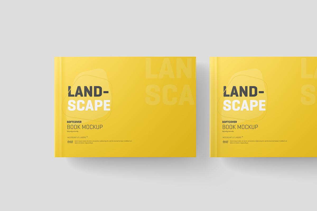 Landscape Softcover Book Mockup, a Mockup by Toasin Studio (Photo 8 of 17)