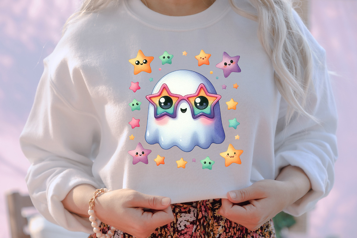 Halloween Cute Ghost Collection, an Illustration by designcity5 (Photo 4 of 5)