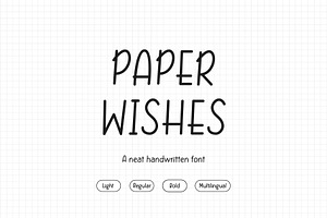 Paper Wishes Neat Handwritten Sans