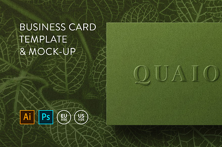 Business card Template & Mock-up, a Business Card Template by PrintPixel