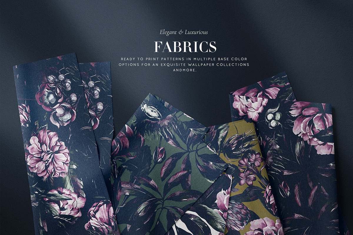 Sombre, Hand painted Watercolours!, a Pattern Graphic by Pink Linen (Photo 7 of 11)