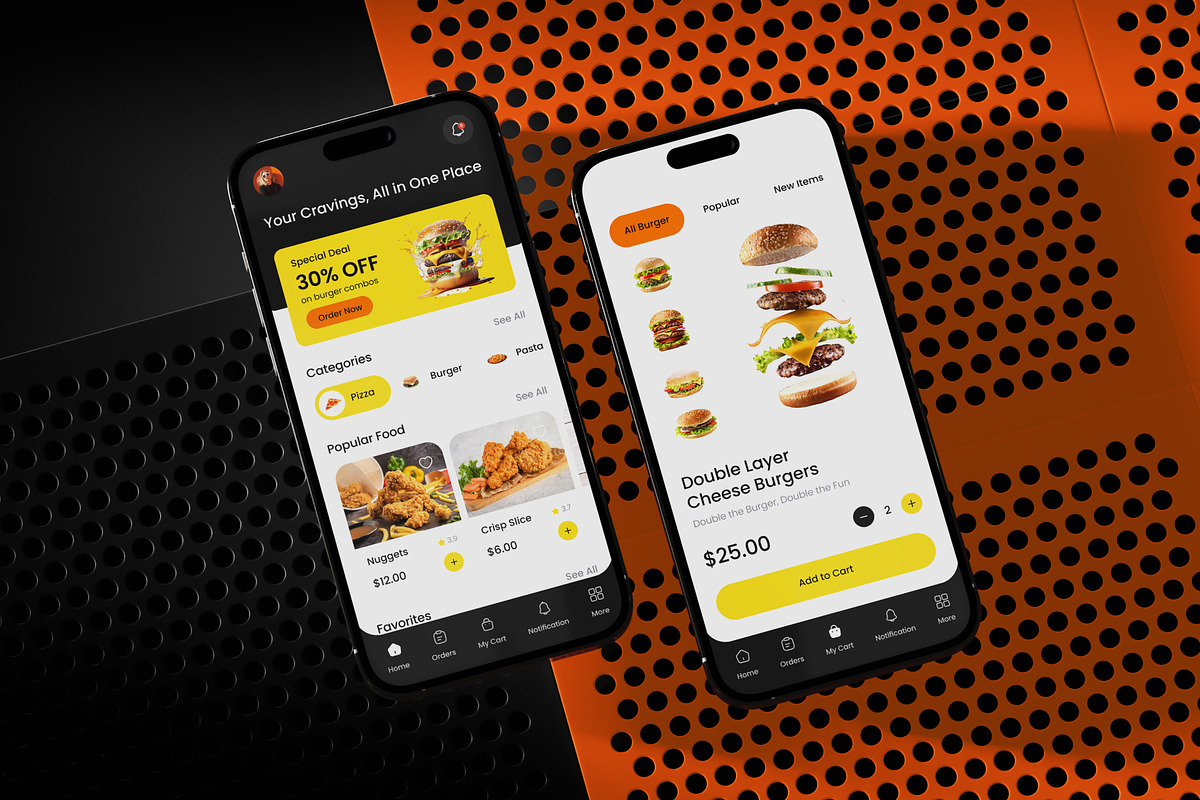 Yumgo – Food Delivery Mobile App UI, an UI Kit Template by Brickclay (Photo 3 of 19)