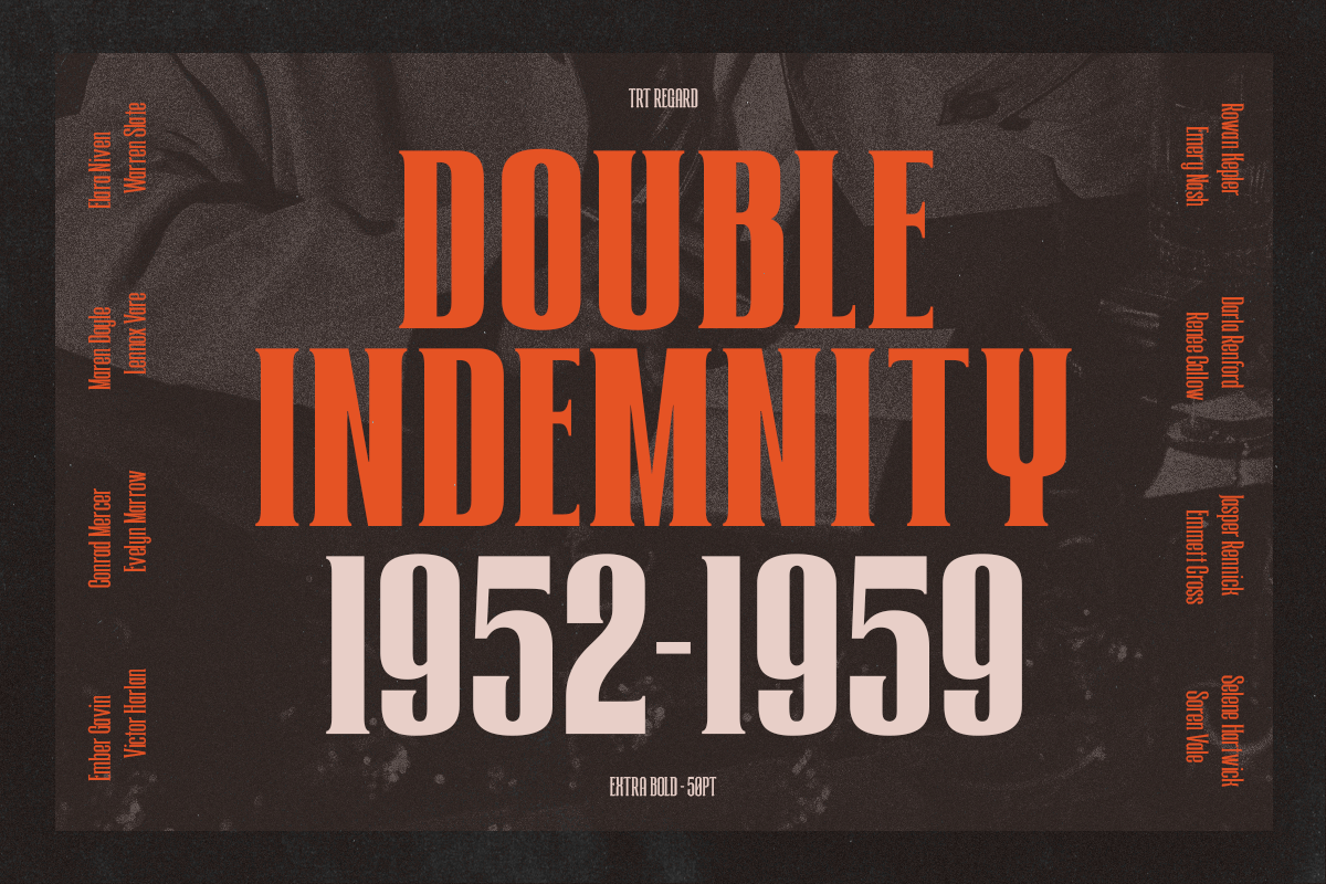 TRT Regard Condensed Display Font, a Serif Font by truetype (Photo 11 of 15)