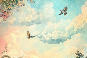 Pastel Sky & Clouds Greeting Card