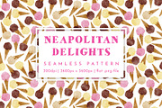 Watercolour Ice Cream Pattern, a Pattern Graphic by Rebecca Flaherty (Thumbnail 1 of 3)