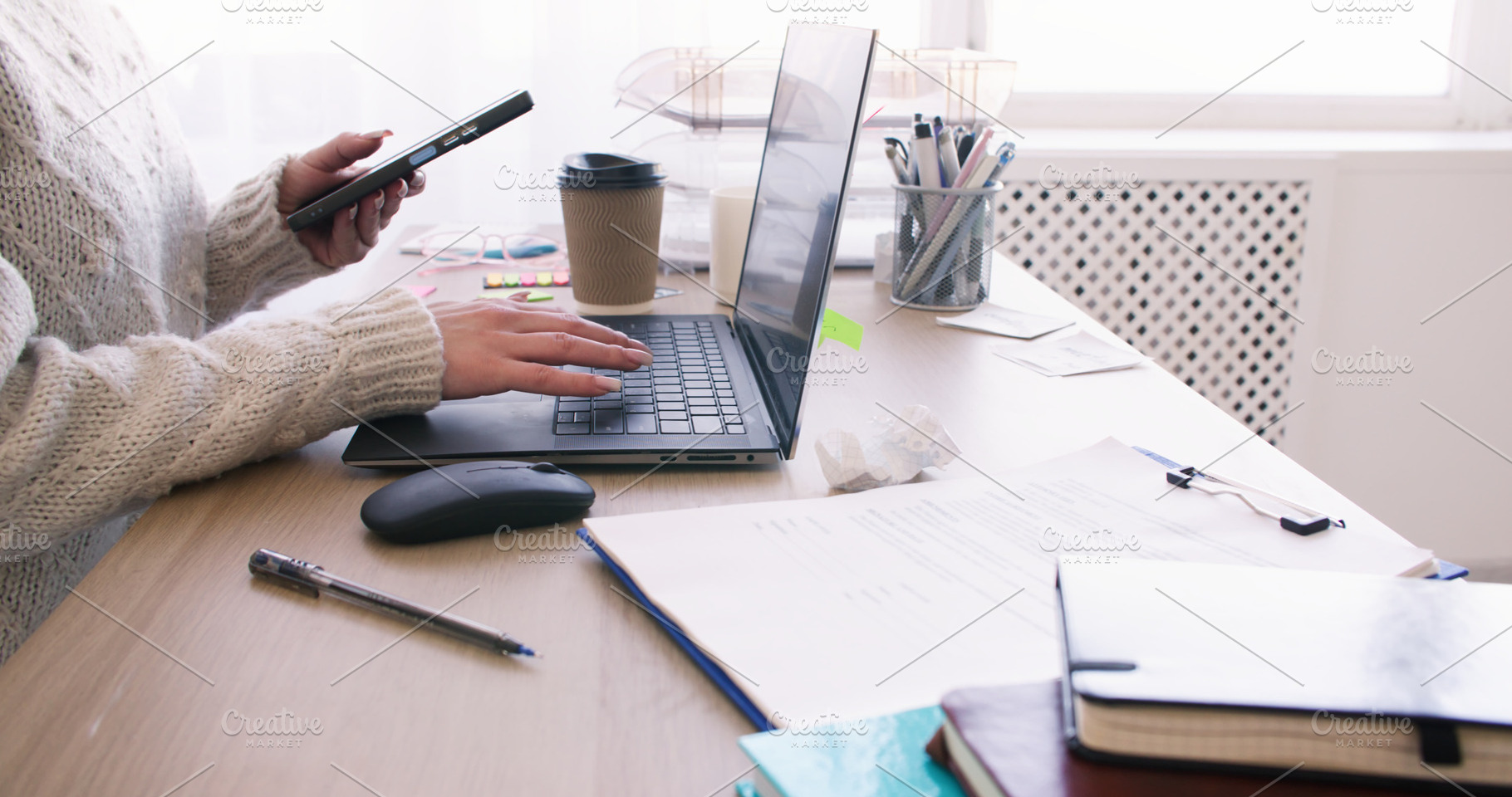 Digital productivity freelancer lifestyle office, a Person Photo by Photo Drive Studio