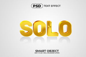 Solo 3D Editable Psd Text Effect