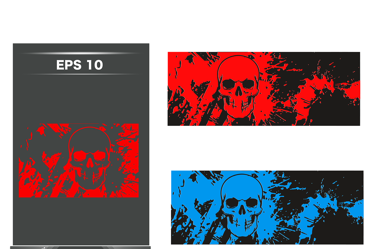 Edgy Skull Art Bundle, an Object Illustration by CarWrap design (Photo 3 of 3)
