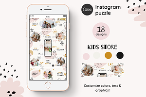 Kids Instagram Puzzle Template Canva