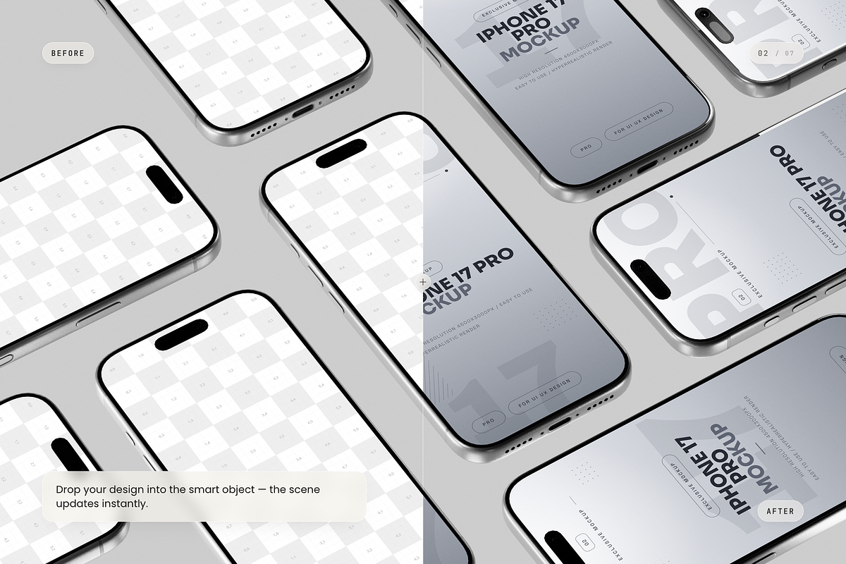 iPhone 17 Pro Mockup, an iPhone Mockup by Toasin Studio (Photo 2 of 7)