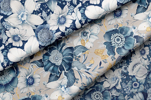 Blue Garden Seamless Patterns