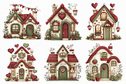 Whimsical Valentine House Clipart, an Illustration by Libby Wishes (Thumbnail 3 of 8)