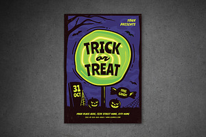 Trick Or Treat Halloween Event Flyer