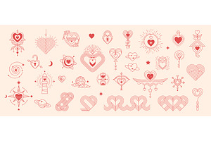 Boho Valentine Celestial Symbols