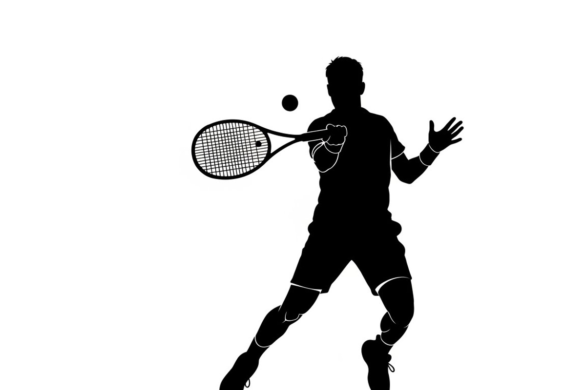 A dynamic Tennis Player Silhouettes, an Illustration by Amazin_art (Photo 26 of 31)