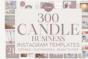 Candle Business Instagram Templates, a Social Media Template by Social Assumptions (Thumbnail 1 of 8)