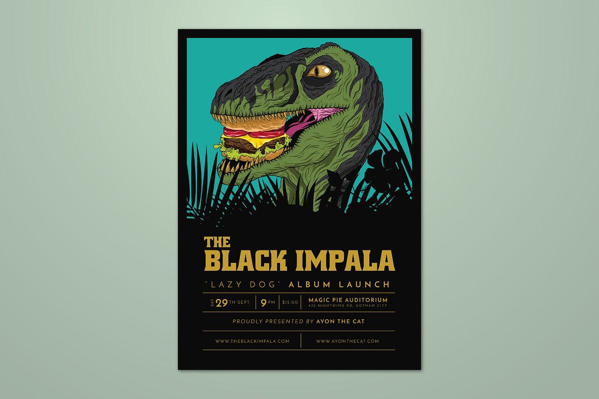 Raptor Burger Vector Art Flyer, a Flyer Template by ashenterprise (Photo 1 of 3)