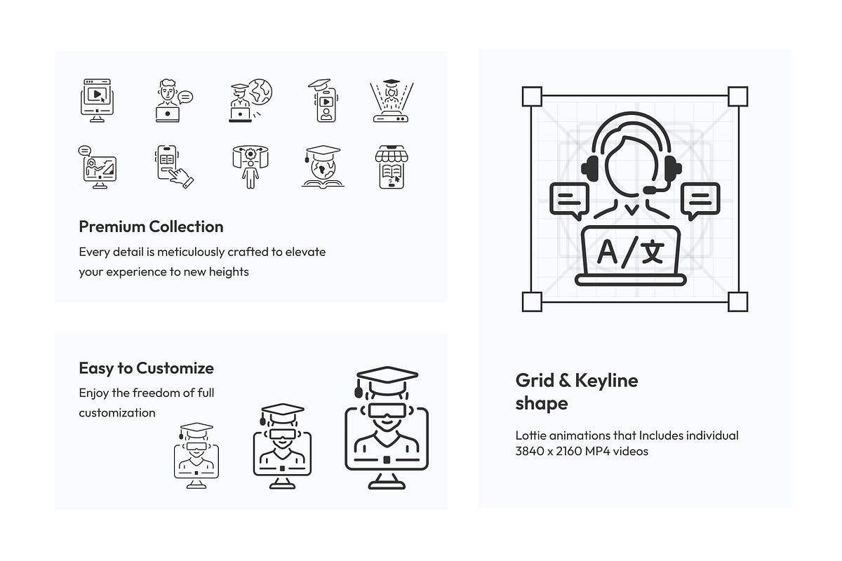 Animated Online Classroom Icons